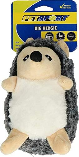 PetSport Big Hedgie - Hedgehog Dog Toys for Medium and Large Sized Dogs, Certified Non-Toxic, Squeaker Inside, Durable, Interactive, Super Soft, Colorfast - 7 Inch (Pack of 1)