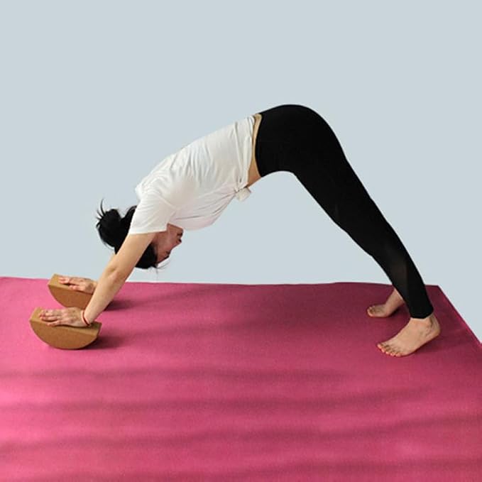 VOSAREA Cork Yoga Block High Density Yoga Brick for Balance Stretching Pilates Hot Meditation Non Slip Support for Core Workouts 9.44 X 3.93 X 3.34 in 1 Pack