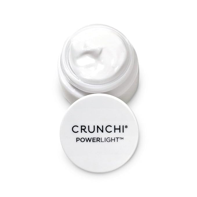 Crunchi Powerlight Eye Cream, Brightening Under Eye Treatment for Dark Circles & Puffiness, Peptide Infused & Hydrating, EWG Verified® (0.5 OZ)