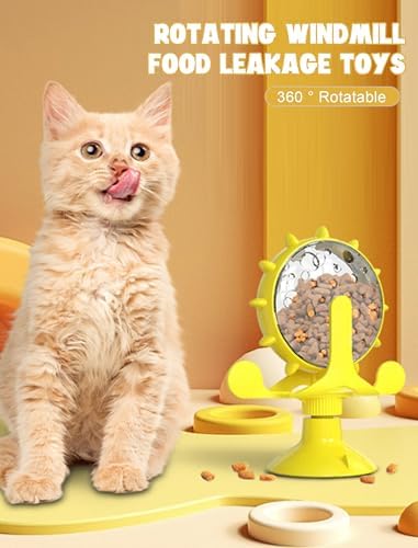 GLOGLOW Cat Puzzle Feeder, Windmill Toy
