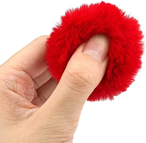 CHIWAVA 24PCS 1.8" Catnip Furry Cat Toys Ball Soft Pom Pom Balls Kitten Toy