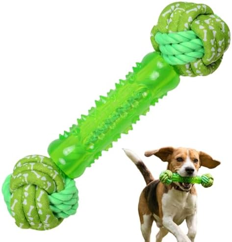 Dog Toys with Rope Ball, Dog Bone Toys with Teeth Cleaning, Dog Chew Toys