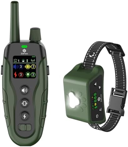 GPS Wireless Dog Fence System & Dog Shock Collar, 2-in-1, No App, Green