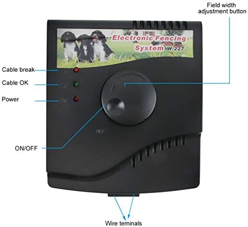 In-Ground Electric Dog Fence, Pet Containment System Waterproof Training Collar Receivers with 300m Underground Boundary Wire, Shock Tone Correction for Small Medium Large Dogs,for2dogs