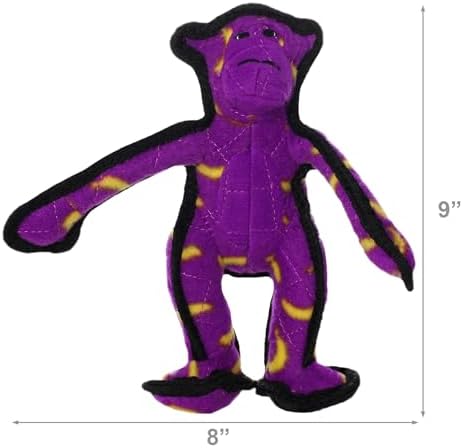 TUFFY® : 2 Pack Monkey Dog ToyUltra Durable Plush Dog Toy with Multiple Layers & Reinforced Seams, Washable and Floats, Original Construction