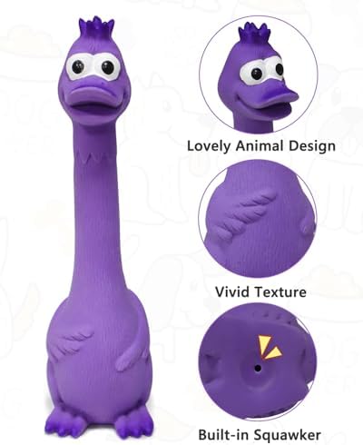 Dog Toys Squeaky, Funny Animal Interactive Latex Rubber Squeak Pet Toy Pack for Puppy Small Medium Breed Dogs