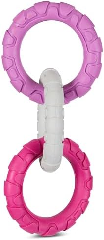 Bow Wow Pet Triple Rings Dog Toy – Vanilla Scented Tug & Fetch Chew Toy for Dental Health – Durable TPR Design