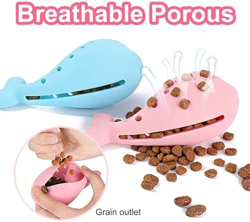 Slow Feeding Dog Toy Whale Shape, Silicone Chew Toy for Puppies & Cats, Interactive Food Dispensing Puzzle Toy to Slow Down Eating, Prevent Bloat & Keep Pets Entertained