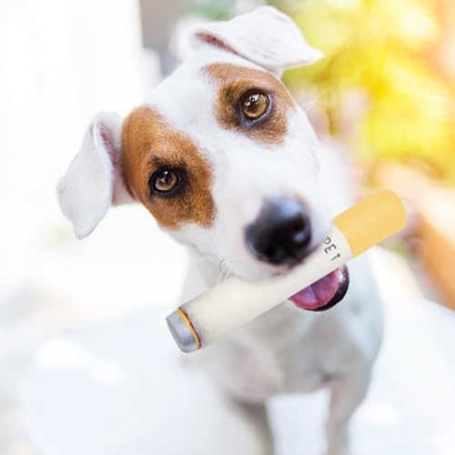 Cigarettes Cigar Squeaky Dog Toys, Latex Interactive Funny Weed Cigar Imitation Dog Chew Toys for Teething Puppy,Small and Medium Breeds