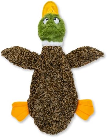 Best Pet Supplies 2-in-1 Fun Skin Stuffless Dog Toy - Wild Duck, Large | No-Stuffing, 2 built-in squeakers, No Mess, Soft, Holds a Plastic Bottle for Added play, Perfect for Moderate chewers
