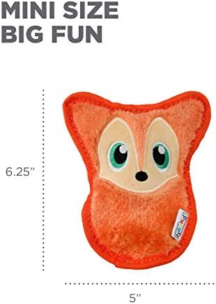Outward Hound Invincibles Mini Plush Dog Toy 3-Pack, Hedgehog-Penguin-Fox, XS