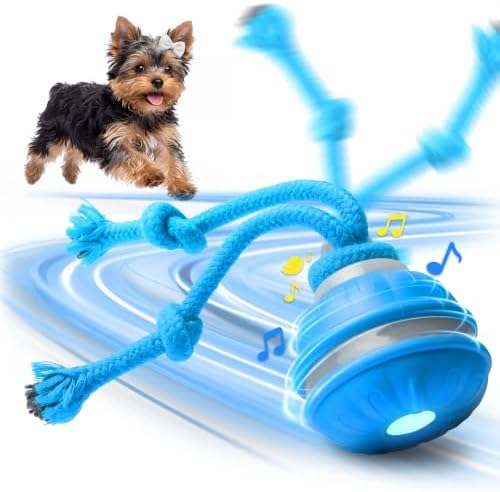 Interactive Small Dog Toys Ball, Smart Automatic Moving Rolling Dogs Toy