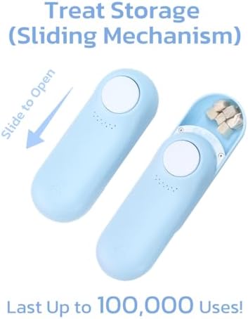 Clink Design Dog Training Clicker & Dog Clicker with Treat Storage, Blue | Clicker Dog Trainer, Compact Dog Clicker for Puppy Training or Cat Clicker, 2.36 oz