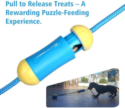 Super Design Suction Cup Dog Tug Toy, Treat Dispensing Interactive Dog Enrichment Toy for Boredom Relief, Ideal for Small Medium Dogs