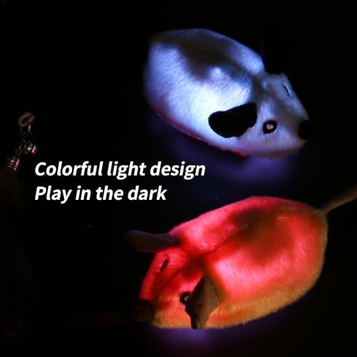 Interactive Cat Toys Mouse Rechargeable Auto-Move for Indoor Cat Gray