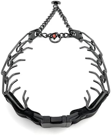 Herm Sprenger Prong Collar for Dogs Training – Quick Release Buckle & Swivel Ring for Easy Use – Made of Durable Steel Chrome Plated in Germany– 3.2mm Prongs for Large Dogs with 20-26" Neck