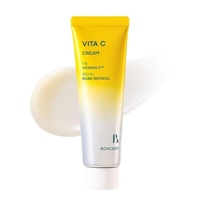 Vita C Cream - Quick-Absorbing Korean moisturizer for Dark Spots, Brightening, Bouncy Skin, Anti aging with Vitamin C, Retinol | 1.69 fl. oz. / 50ml