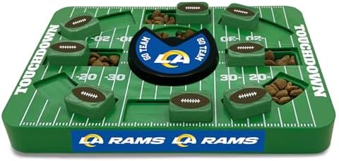 Pets First NFL Los Angeles RAMS Large Puzzle Toy, Dog Puzzle Treat Toy, New Large Size, Interactive Dog Treat Toy, Dog Slow Feeding Toy