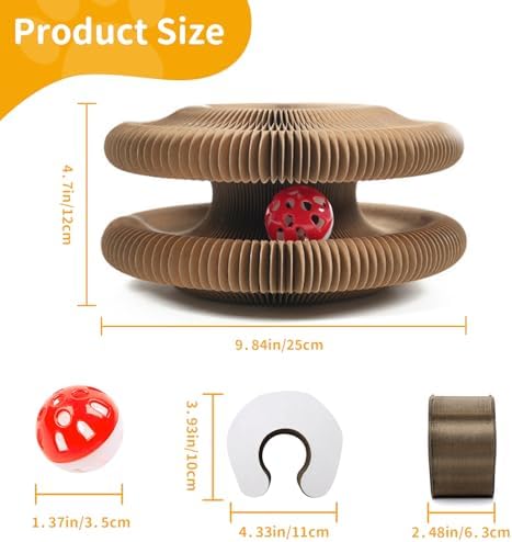 Magic Organ Cat Toy Upgrade Foldable Cardboard Cat Scratcher, 1 Pack