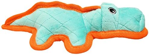 Boss Pet Chomper 11" Junior Gladiator Gator with Ballistic Nylon Edging & Hidden Dog Toy, Medium, Multicolor