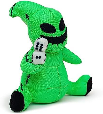 Buckle-Down Disney Dog Toy, The Nightmare Before Christmas Oogie Boogie Dice Sitting Pose Pet Toy, Plush