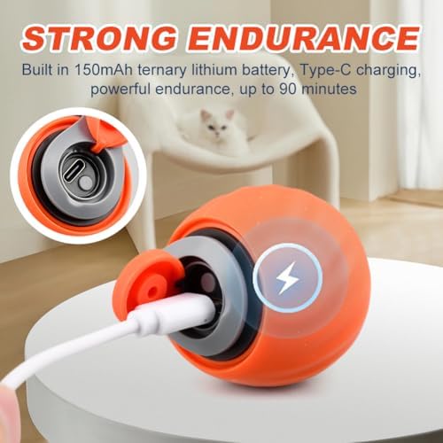 2Packs Speedy 2.0 Tail Cat Toys, Automatic Interactive Cat Toys