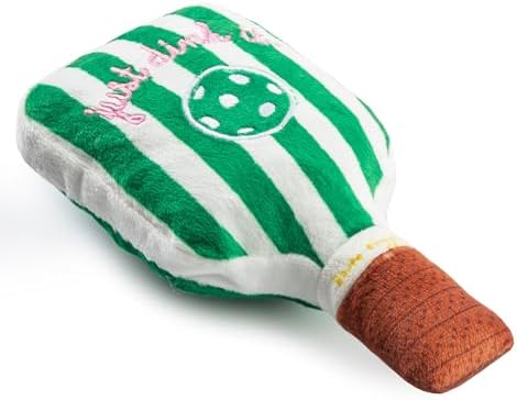 Haute Diggity Dog Pickleball Paddle Plush Dog Toy, Funny Parody Chew Toys