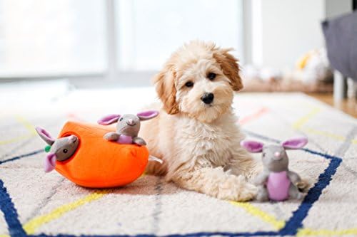 ZippyPaws Burrow Interactive Dog & Puppy Toys for Boredom - Bunny n' Carrot