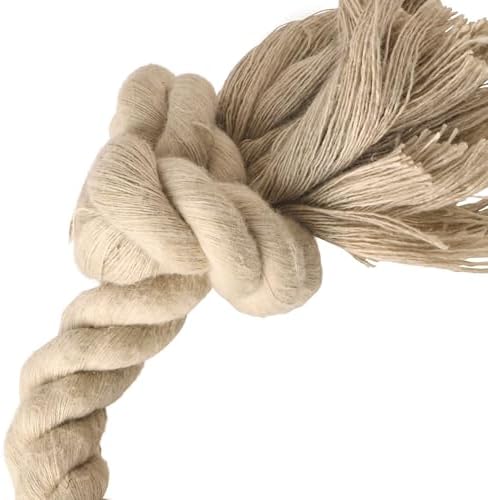 Pet Passion Brady The Rope Tug Toy 3-Pack Organic Cotton Dog Rope Pull Toys for All Pet Breeds, Sandy Chic, One Size