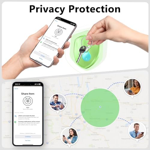 Air Tracker Tags-4 Pack: Smart Bluetooth Tracker, Compatible with Apple Find My APP (iOS Only) Replaceable Battery, IP67 Waterproof, Suitable for Luggage, Wallets, Backpacks, Keys Tracking Tag