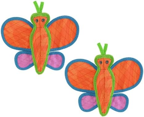 Tuffy® - DuraForce® : 2 Pack Butterfly Dog Toy: Ultra Durable Plush Toy with Multiple Layers & Reinforced Seams, Washable and Floats, DuraForce® Construction