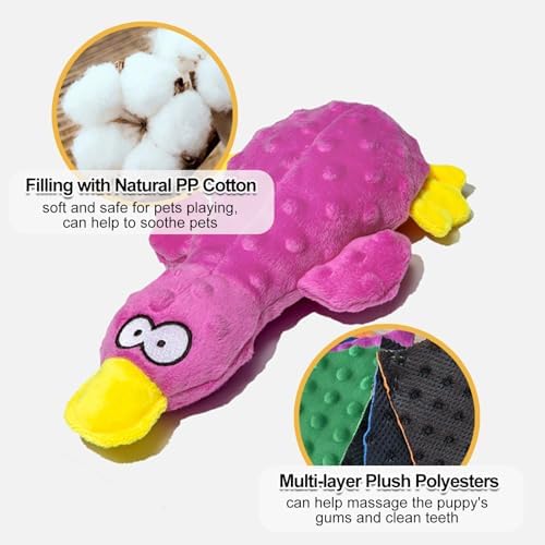 Squeaky Dog Toys, 2-Pack Plush Duck Squeaky Toys