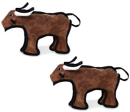 TUFFY® : 2 Pack Jr Bull Dog Toy: Ultra Durable Plush Toy with Multiple Layers & Reinforced Seams, Washable and Floats, Original Construction