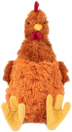 Best Pet Supplies Interactive Squeaky Dog Toy - Crinkle Chicken, Brown | Stuffing Free Body, Soft, Squeaks & Crinkles, No Mess, Perfect for Moderate Chewers, Toss and Fetch Play