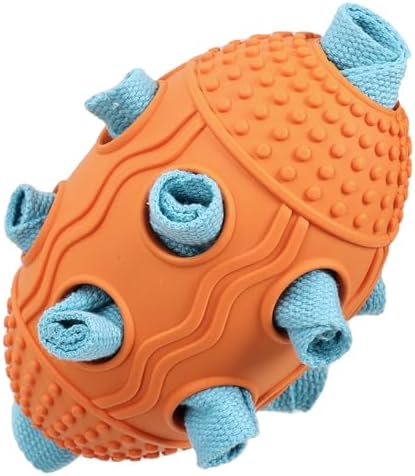 Interactive Dog Toy, Food Dispensing Puzzle Toy for Boredom Relief (Orange)