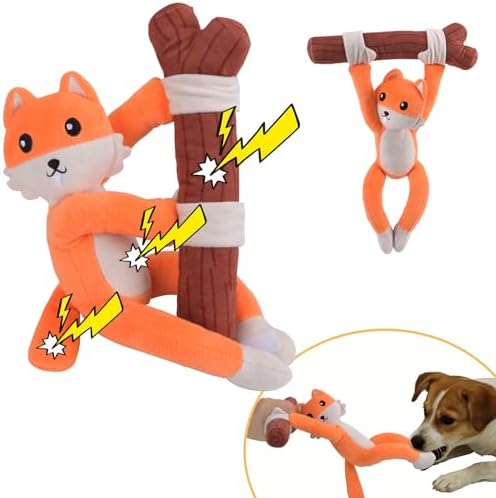 Squeaky Dog Toys,Plush Puppy Toys with Pull Branch