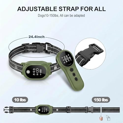 Dog Shock Collar with Remote Control, Shock Collar for Dogs,Green