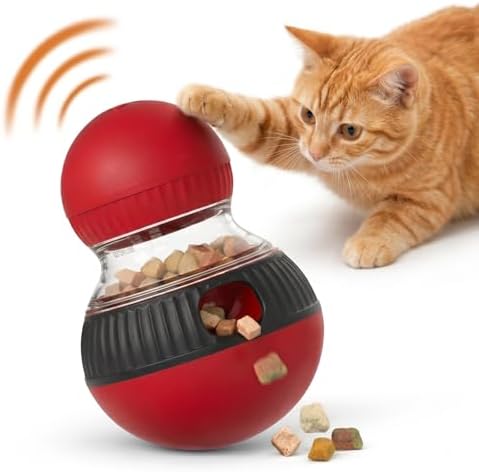 Interactive Cat Treat Toys Puzzle Feeder with Fun Bird Sound