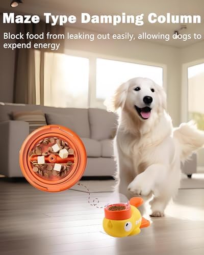 Interactive Dog Puzzle Toy Treat Dispenser Dog Toys, Duck Shape Slow Feeder | Eenrichment Toys for Small Medium Dogs & Cats, Promotes IQ Training Reduces Bloating Anti Gulping