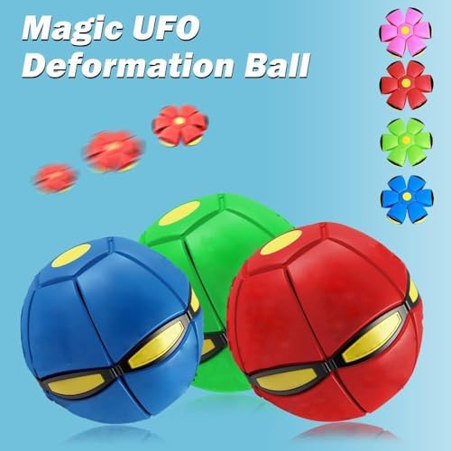 UFO Magic Ball 3-Light Doggy Disc Ball, Portable Dog Toy Flying Saucer Ball