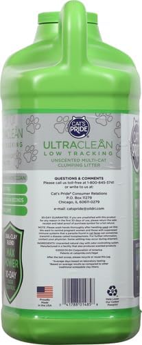 Cat's Pride Max Power: UltraClean Low Tracking Multi-Cat Clumping Litter - Keeps Paws & Home Clean - Up to 10 Days of Powerful Odor Control - 99% Dust Free - Unscented,15 Pounds,(Pack of 2)