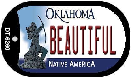 SMART BLONDE Beautiful Oklahoma Novelty Metal Dog Tag Necklace DT-6260