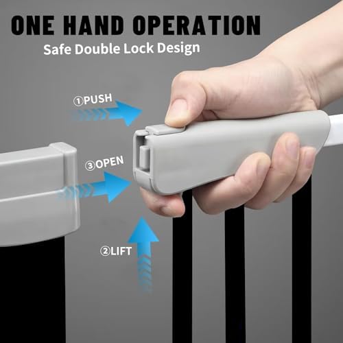 Rgqphantom 41" Tall Safety Pet Gate,Adjustable 29.92"-57.48" Wide(Black)