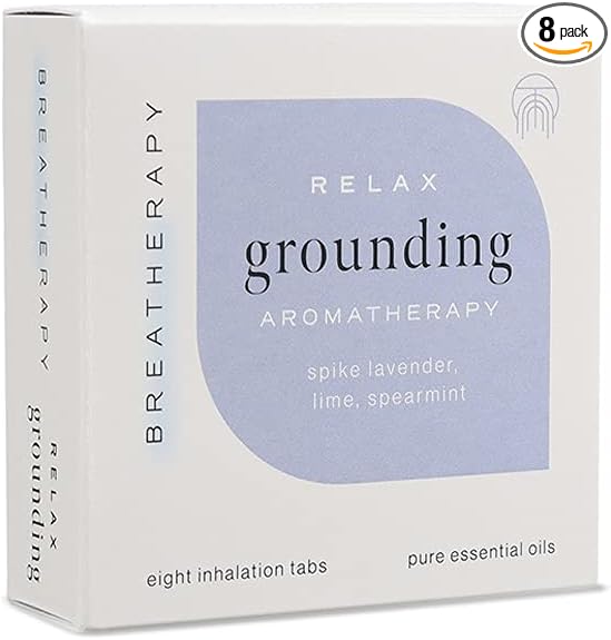 Pure Essential Oil Aromatherapy Inhalation Tabs, 8-Pack (Grounding)