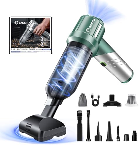 Saker Handheld Car Vacuum Cordless Portable 17000PA HL133 Olive Green