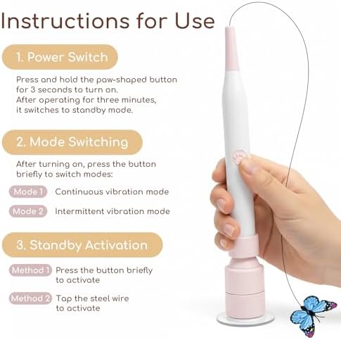 Rechargeable Automatic Cat Toy with Suction Cup, Interactive Cat Toys for Indoor Cats, Butterfly Teaser Wand for Bored Kittens, Self Play Exercise Toy
