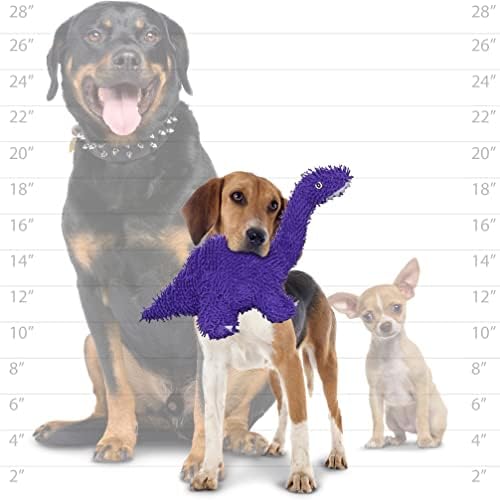 MIGHTY Tuffy Microfiber Medium Ball Brachiosaurus Dog Toy