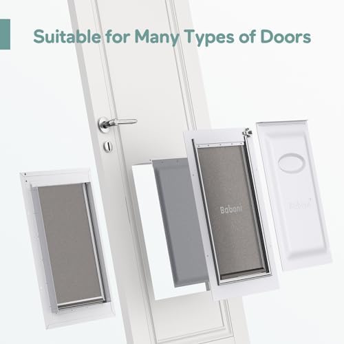 Baboni Dog Door for Door,Metal Frame,Large