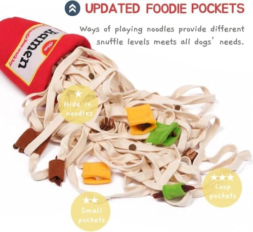 CHEWFFON Dog Puzzle Toy, Interactive Treat Hiding Enrichment Crinkle Toy