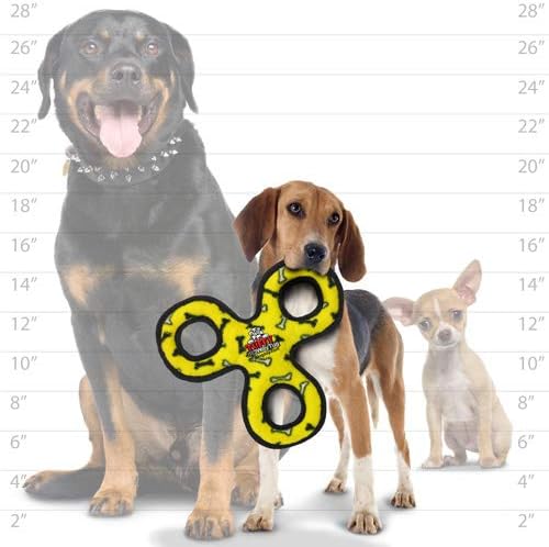 TUFFY® 2 Pack Bone and Gear Ring Small Ultra Durable Plush Dog Toys
